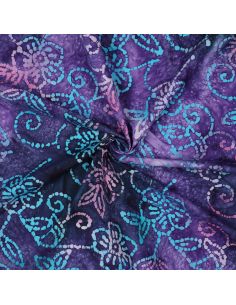 Batik katoenen stof Comino - Violet