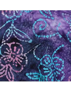 Batik katoenen stof Comino - Violet 2