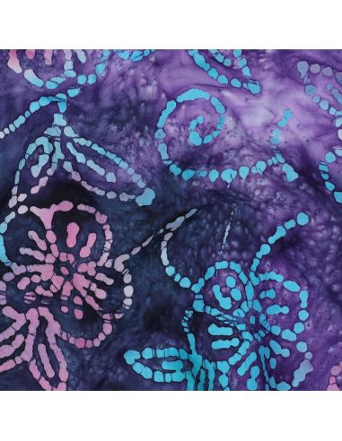 Batik katoenen stof Comino - Violet