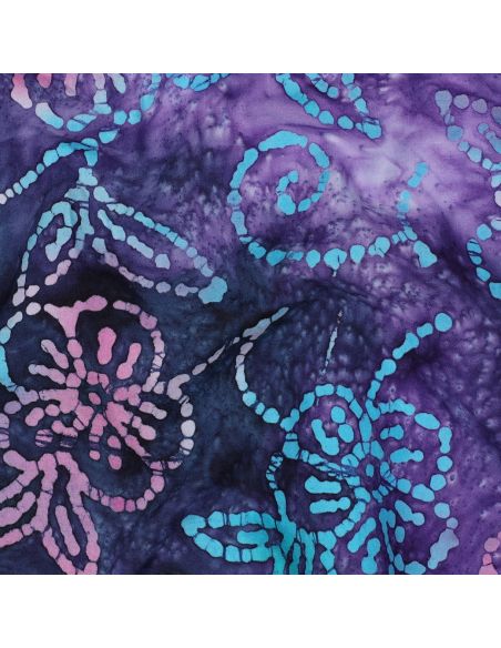 Batik katoenen stof Comino - Violet