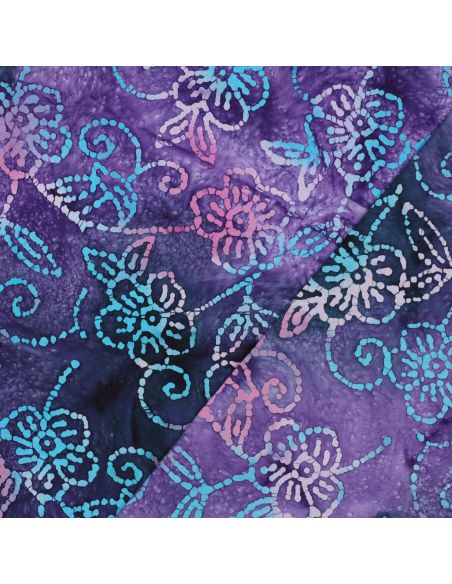 Batik katoenen stof Comino - Violet