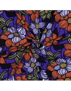 Florane viscose twill stof - Kobalt