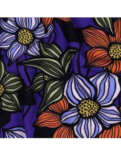 Florane viscose twill stof - Kobalt 2