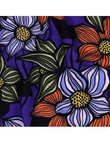 Florane viscose twill stof - Kobalt