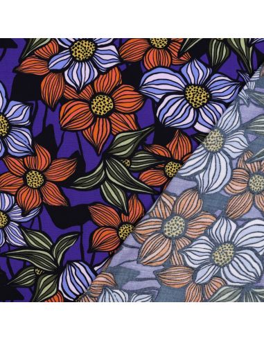 Florane viscose twill stof - Kobalt