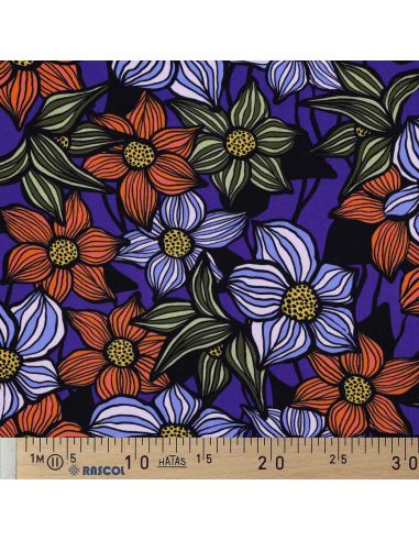 Florane viscose twill stof - Kobalt