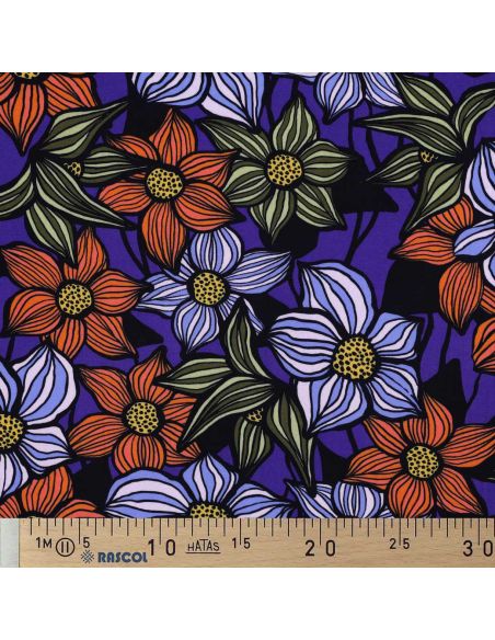 Florane viscose twill stof - Kobalt