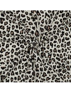 Viscose linnen stof Sauvage - Beige