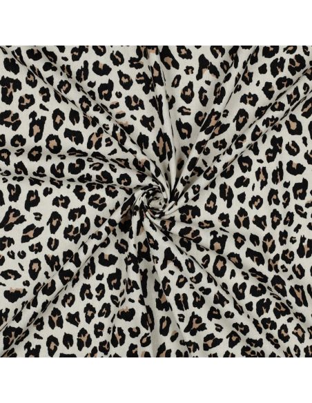 Viscose linnen stof Sauvage - Beige