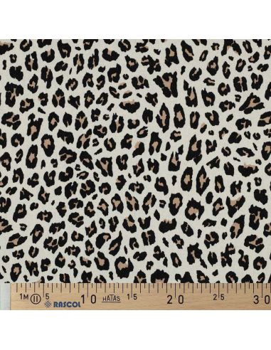 Viscose linnen stof Sauvage - Beige