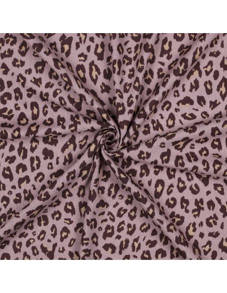 Viscose linnen stof Sauvage - Mauve