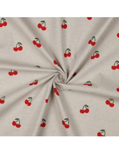 Katoenen canvasdoek - Kersen
