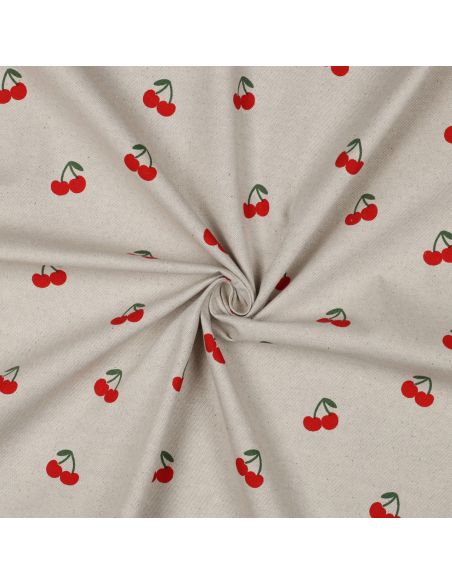 Katoenen canvasdoek - Kersen