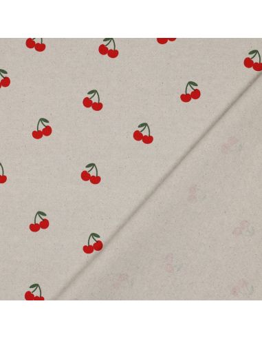 Katoenen canvasdoek - Kersen