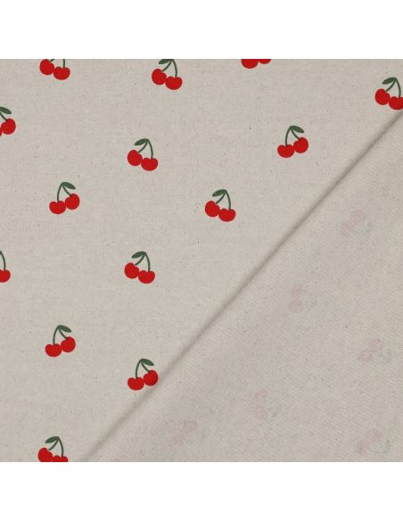 Katoenen canvasdoek - Kersen