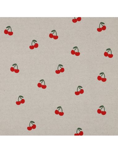 Katoenen canvasdoek - Kersen