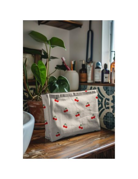 Katoenen canvasdoek - Kersen