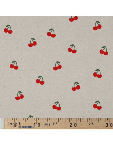 Katoenen canvasdoek - Kersen