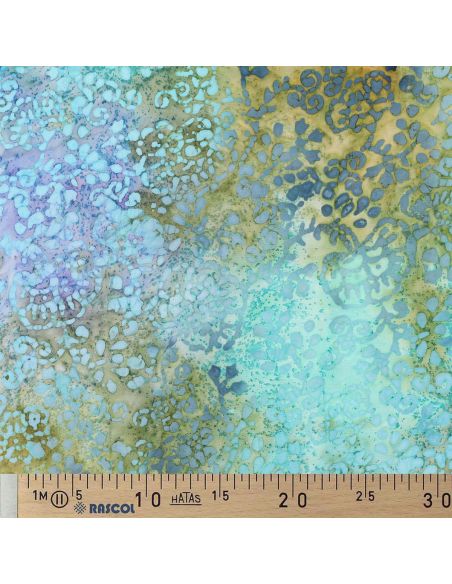 Viscose batik stof Talia - Turquoise