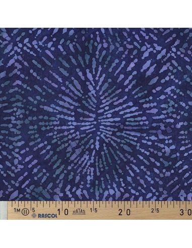 Viscose batik stof Kéona - Marineblauw