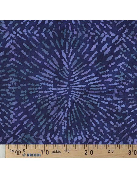 Viscose batik stof Kéona - Marineblauw