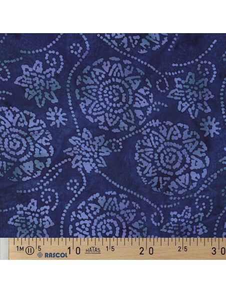 Viscose batik stof Éliora - Marineblauw