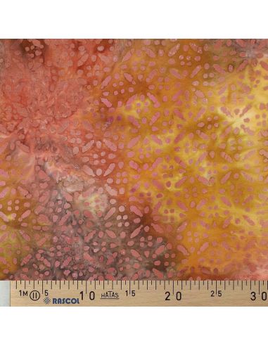 Viscose batik stof Soléane - Geel
