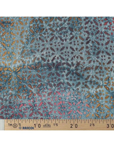 Viscose batik stof Soléane - Blauw