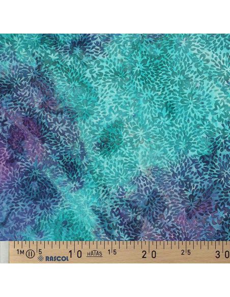 Viscose batik stof Vaïana - Turquoise