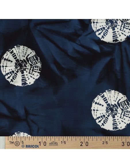 Solyne batik katoenen stof - Marineblauw