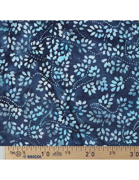 Isabelle batik katoenen stof - Marineblauw