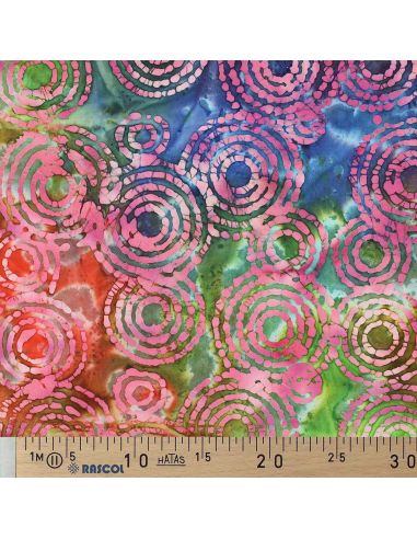 Fiji batik katoenstof - Roze