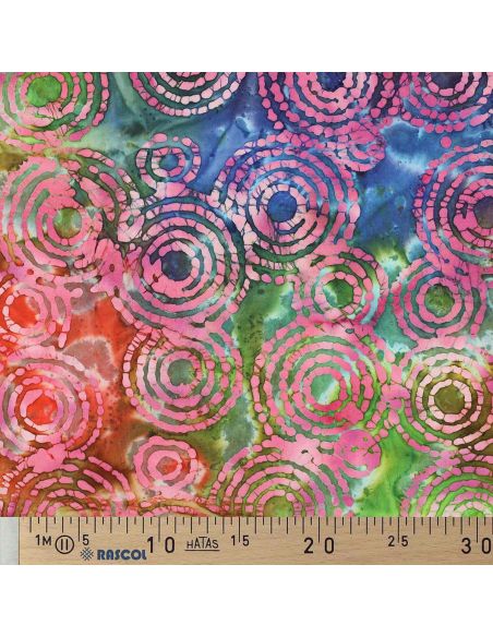 Fiji batik katoenstof - Roze