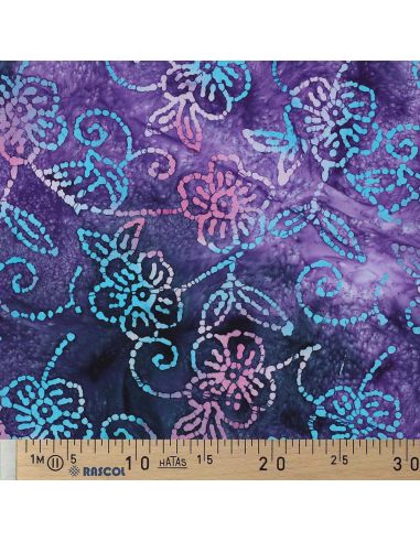 Batik katoenen stof Comino - Violet