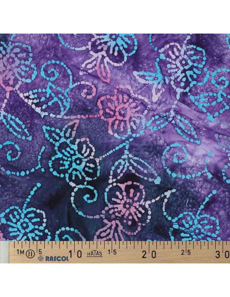 Batik katoenen stof Comino - Violet