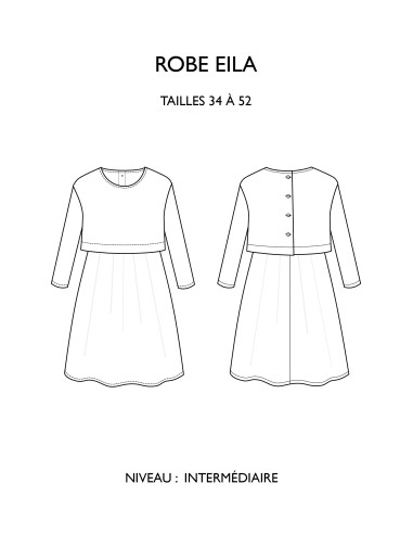 Eila jurkpatroon - Églantine & Zoé