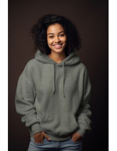 Microfleece stof - Groengrijs 2
