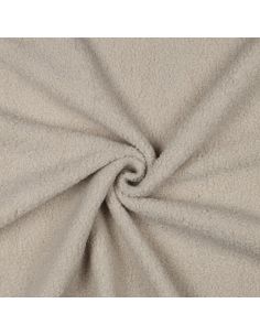 Teddy dubbelzijdige fleece stof - Beige