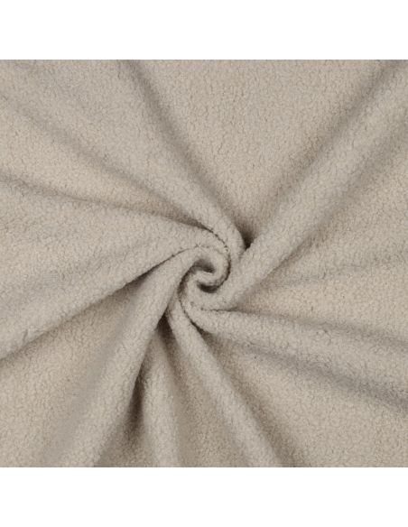 Teddy dubbelzijdige fleece stof - Beige