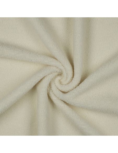 Teddy dubbelzijdige fleece stof - Ecru