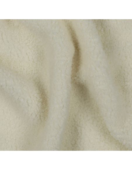Teddy dubbelzijdige fleece stof - Ecru