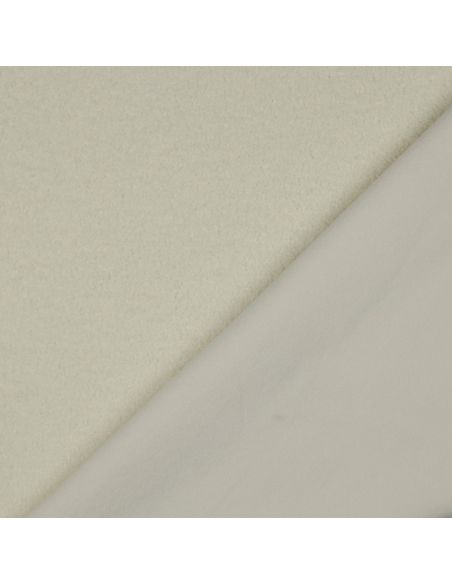 Teddy dubbelzijdige fleece stof - Ecru
