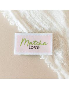 Matcha love geweven label om op te naaien