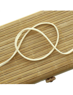 Lycra spaghetti koord 5 mm - Ecru