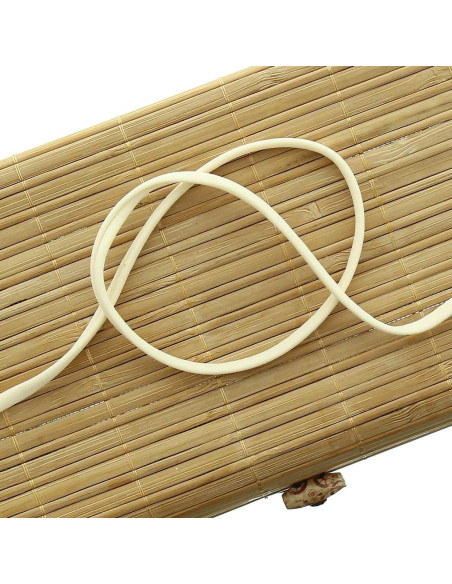 Lycra spaghetti koord 5 mm - Ecru