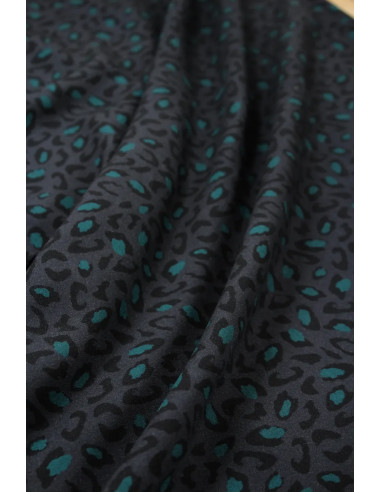 Tissu viscose Bagheera Anthracite - Églantine & Zoé