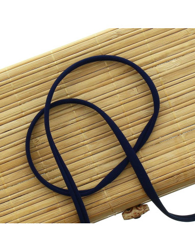 Lycra spaghetti koord 5 mm - Marineblauw