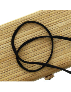 Lycra spaghetti koord 5 mm - Zwart