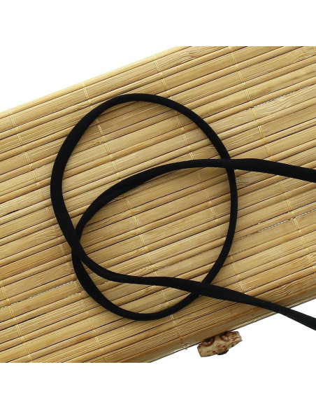 Lycra spaghetti koord 5 mm - Zwart