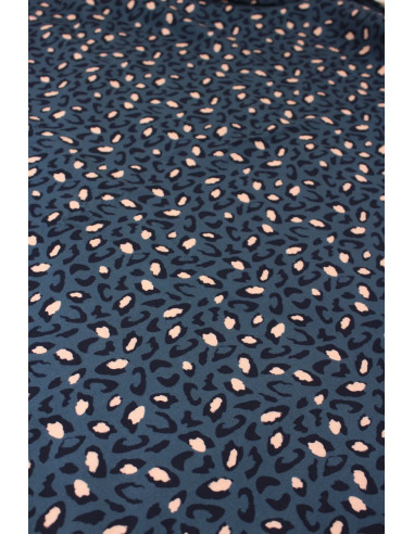 Tissu viscose Bagheera Bleu - Églantine & Zoé